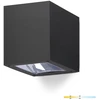 0,06W LED sieninis fasado šviestuvas QUERK, juodas, 3000/4000K, IP54, su saulės baterija