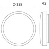 10W LED plafonas ORBIS, baltas, 4000K, IP44, su judesio davikliu