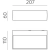 10W LED sieninis fasado šviestuvas DRACO, antracito sp., 3000K, dimeriuojamas, IP65, A2070000GRDP