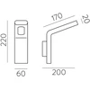 10W LED sieninis fasado šviestuvas ZEN, antracito sp., 3000K, IP65, A2038101GR