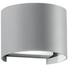 10W LED sieninis fasado šviestuvas DELTA, pilkas, CCT, IP54, šviečia į viršų ir į apačią