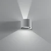 10W LED sieninis fasado šviestuvas DELTA, pilkas, CCT, IP54, šviečia į viršų ir į apačią