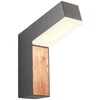 Sieninis šviestuvas 10W LED sieninis lauko šviestuvas WOODY, tamsiai pilkas, 3000K, IP54, 90510