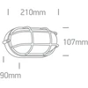 10W LED sieninis lauko šviestuvas, juodas, 3000K, 67444C/B/W
