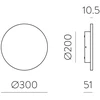 11W LED sieninis fasado šviestuvas COMBO, baltas, 2700/3000K, IP65, dimeriuojamas, A3966170BDT