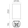 Sieninis šviestuvas 11W LED sieninis fasado šviestuvas KOWA, rūdžių sp., 2700/3000K, IP65, A2033170M