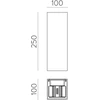 11W LED sieninis fasado šviestuvas KENDO, rūdžių sp., 2700/3000K, IP65, A2032170M