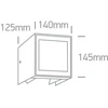 11W LED sieninis lauko šviestuvas, antracito sp., 3000K, 67440A/AN/W