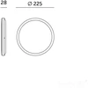 12W LED lubinis šviestuvas NIVERA CIRCLE, juodas, 3000/4000/6000K, IP54