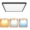 12W LED lubinis šviestuvas NIVERA SQUARE, juodas, 3000/4000/6000K, IP54