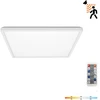 12W LED lubinis šviestuvas NIVERA SQUARE, baltas, 3000/4000/6000K, su judesio davikliu, IP54