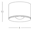12W LED paviršinis lauko šviestuvas, juodas, 3000K, S131