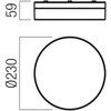 12W LED paviršinis šviestuvas FRISBI, chromo sp., 3000/4000K, IP44, 01-3727