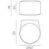 12W LED sieninis fasado šviestuvas ANIA, baltas, 3000K, IP65, A2060100B