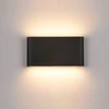 Sieninis šviestuvas 12W LED sieninis fasado šviestuvas ROMANO, juodas, 3000K