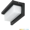 Sieninis šviestuvas 12W LED sieninis lauko šviestuvas LENTERO, juodas, 4000K, su judesio davikliu, IP54
