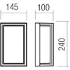 Sieninis šviestuvas 12W LED sieninis lauko šviestuvas QUADRIS, rūdžių sp., 3000K, IP54, 90534