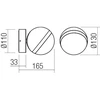 12W LED sieninis lauko šviestuvas MAGNUS, tamsiai pilkas, 3000K, IP54, 90555
