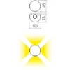 12W LED sieninis lauko šviestuvas MILESTONE, tamsiai pilkas, 3000K, IP54, šviečia į viršų ir į apačią, 90500