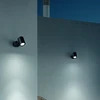 13W LED sieninis fasado šviestuvas O-ZONE, juodas, 3000K, IP66, 337548