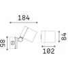 13W LED sieninis fasado šviestuvas O-ZONE, juodas, 3000K, IP66, 337548