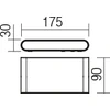 13W LED sieninis lauko šviestuvas POCKET, baltas, 3000K, IP54, 9622