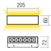 14,5W LED sieninis lauko šviestuvas AROOS, rūdžių sp., 3000K, IP65, šviečia į viršų ir į apačią, 90928
