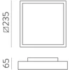 Lubinis šviestuvas 14W LED lubinis fasado šviestuvas NEXUS, antracito sp., 2700/3000K, IP65, P2083171GR