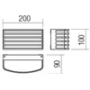 15,4W LED sieninis lauko šviestuvas SEBRA, tamsiai pilkas, 3000K, IP54, 90038