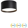 Sieninis šviestuvas 15W LED lubinis fasado šviestuvas GABRIEL, juodas, 3000/4000/5700Κ, IP44, 4336101