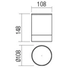 15W LED paviršinis lauko šviestuvas XILO, tamsiai rudas, 3000K, IP54, 90358