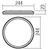 15W LED plafonas MEMO, matinės baltos sp., 3000/4000/6500K, IP54