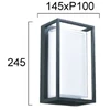 Sieninis šviestuvas 15W LED sieninis fasado šviestuvas NIKAO, tamsiai pilkas, 3000K, IP65, 4321900