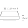 16W LED plafonas, baltas, 3000K, 67282N/W/W