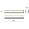 16W LED sieninis lauko šviestuvas AROOS, rūdžių sp., 3000K, IP65, 90255
