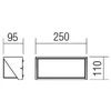 16W LED sieninis lauko šviestuvas SPECTRA, tamsiai pilkas, 3000K, IP54, 90238