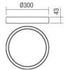 17,5W LED paviršinis lauko šviestuvas PONZA, tamsiai pilkas, 3000K, IP65, 90156