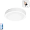 18W LED paviršinis šviestuvas NAIROS PREMIUM G2, baltas, 3000K/4000K/6500K, su judesio davikliu
