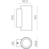 18W LED sieninis fasado šviestuvas NOX, antracito sp., 2700K, IP65, A2092090GR
