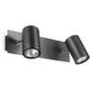 Sieninis šviestuvas Ideal Lux Wall lamp with 2 lights SPOT, GU10, juodas