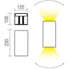 2 x 10W LED sieninis lauko šviestuvas VARY, baltas, 4000K, IP54, 90567