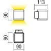 2 x 6W LED sieninis lauko šviestuvas BETA, tamsiai rudas, 3000K, IP54, 9067