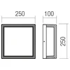 20W LED paviršinis lauko šviestuvas QUADRIS, rūdžių sp., 3000K, IP54, 90566