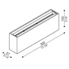 Sieninis šviestuvas 20W LED sieninis fasado šviestuvas DODO 300, antracito sp. (RAL 7021), 3000K, šviečia į abi puses