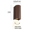 Sieninis šviestuvas 20W LED sieninis fasado šviestuvas AZORES, rudas, 3000/4000/6500K, IP65, 4310002