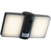 20W LED sieninis lauko šviestuvas su kamera ir garsiakalbiu VYSOR, antracito sp., dimeriuojamas, IP54