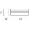 Sieninis šviestuvas 21W LED sieninis fasado šviestuvas ICON, juodas, 2700/3000/4000K, dimeriuojamas, IP64, A3089372NDP
