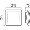 22W LED paviršinis lauko šviestuvas TALLIN, tamsiai rudas, 3000K, IP54, 90008