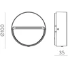 2,2W LED sieninis fasado šviestuvas SPICA, rūdžių sp., 2200/2700/3200/4000K, IP65, A2061071M
