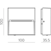 2,2W LED sieninis fasado šviestuvas NASHIRA, antracito sp., 2200/2700/3200/4000K, IP65, A2062071GR